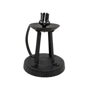 Early 20th Century German Arts & Crafts Hammered Metal 7” Tall Candle Holder